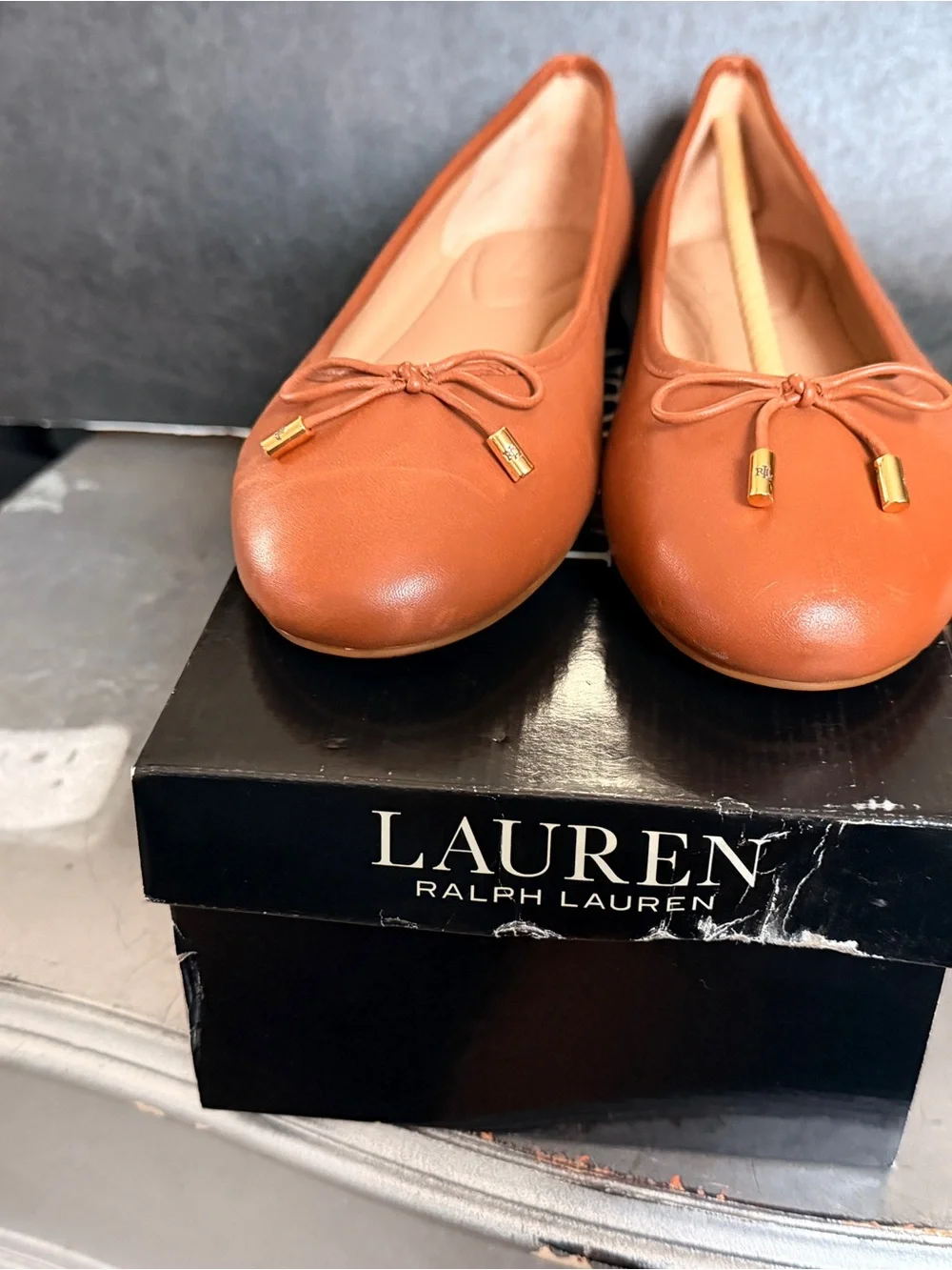 Lauren Ralph Lauren Men’s Slip-On Loafers in Cognac Brown